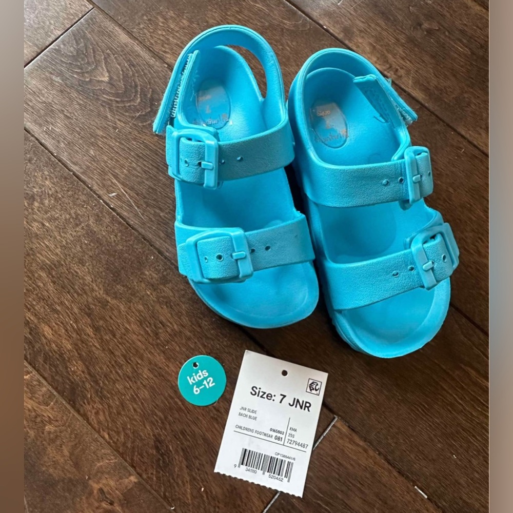 Vibrant Aqua Kids Sandals